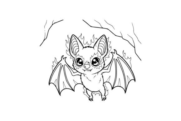 Cute Bat Flying Vector Graphics & Illustrations