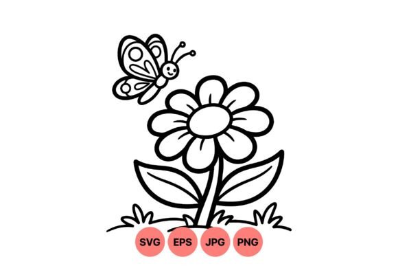 Cute Butterfly Flower Clipart: Graphics & Illustrations Review