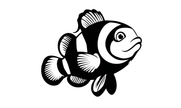 Cute Clownfish Illustration PNG SVG: Graphics & Crafts Review