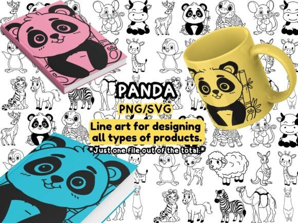Cute Panda Line Art SVG PNG: A Graphics & Illustrations Review