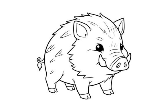Cute Pig Smiling Cartoon Vector: Playful Graphics & Illustrations