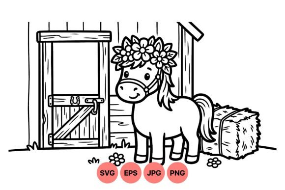 Cute Pony Farm Svg: Graphics & Illustrations Review