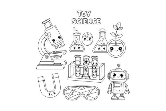 Cute Science Lab Toys Vector Illustratio Review