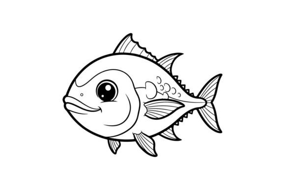 Cute Smiling Fish Cartoon Vector Graphics & Illustrations
