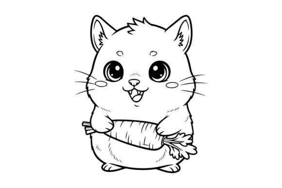 Cute White Kitten Holding Fish Vector Graphics & Illustrations