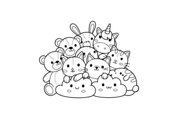 Cute Zoo Animals Group Hug Vector Illust: Graphics Review