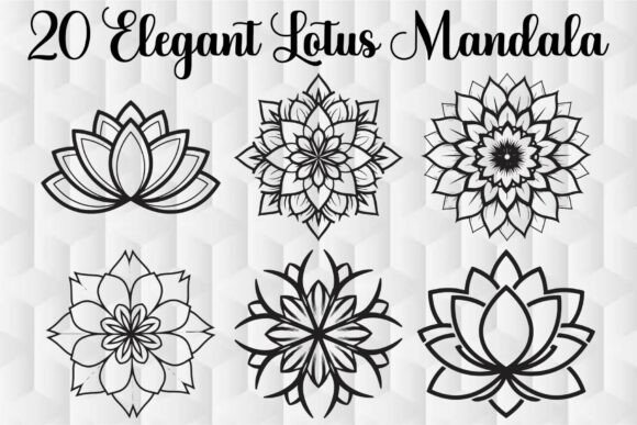 Lotus Mandala: Elegant Graphics for Crafts & Content
