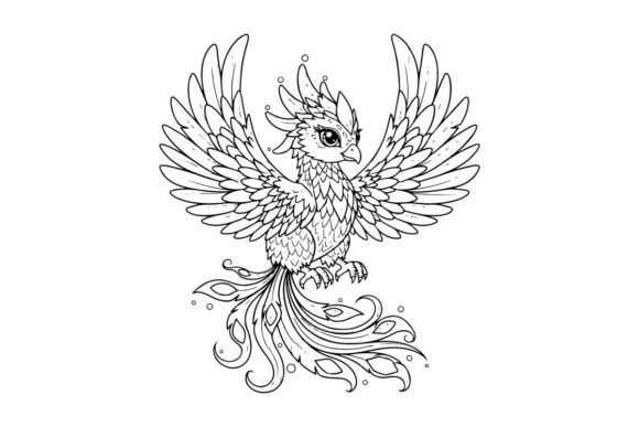 Mystical Owl with Wings Spread: Graphics & Illustrations