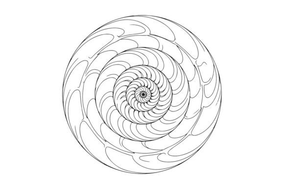 Radial Spiral Abstract Pattern: Graphics & Coloring Pages Amp