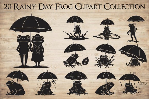 Rainy Day Frog Clipart Collection: Graphics & Crafts Review
