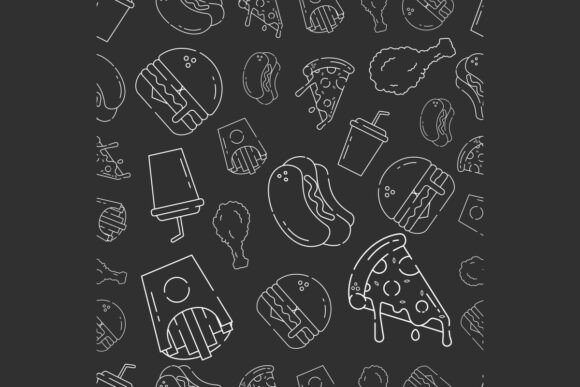 Seamless Fast Food Pattern: Graphics & Patterns for Crafters