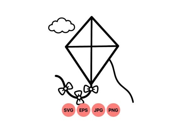 Simple Line Art Kite Drawing: A Designer's Review