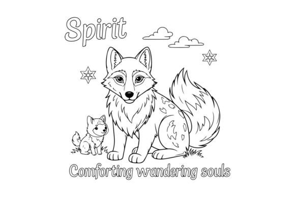 Spirit Fox and Kit Comforting Souls Flat: Graphic Illustrations